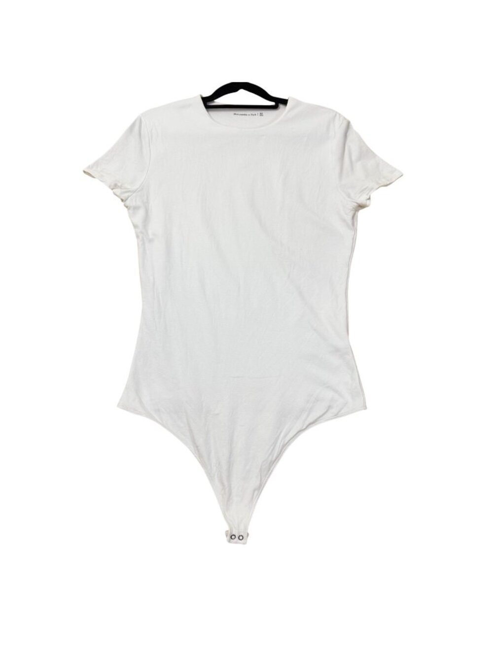 Abercrombie & Fitch – Women’s White Short‎ Sleeve Thong Bodysuit – XLT